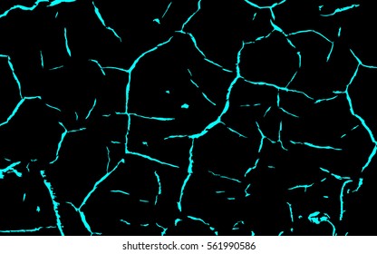 blue grid. turquoise mesh. lightning. black background. grunge texture. vector illustration