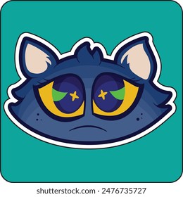 el gato gruñón azul parece triste porque tiene hambre