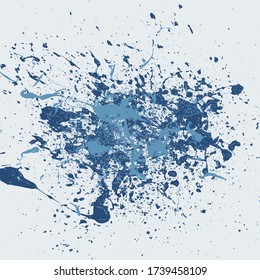 Blue Grunge Background Abstract Splatter