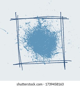 Blue Grunge Background Abstract Splatter