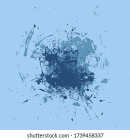 Blue Grunge Background Abstract Splatter
