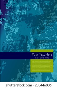Blue grunge background for text 