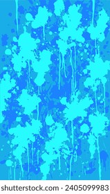 Blue grunge background. The texture of blotches, stains, streaks of paint