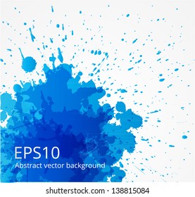 Blue grunge background. Vector illustration.