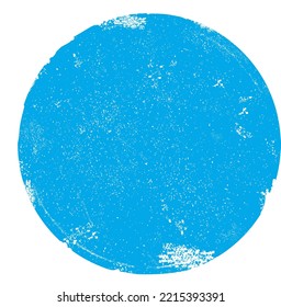 Blue grunge circle stamp. Round stamp vector isolated on white background. Blue stamp vector. For grunge badge, seal, ink and stamp design template