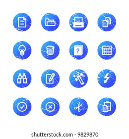 blue grunge document icons