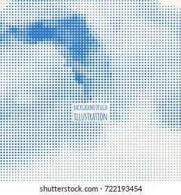 Blue Grunge Effect. Overlay Distress Dirty Grain. Color Vector Texture