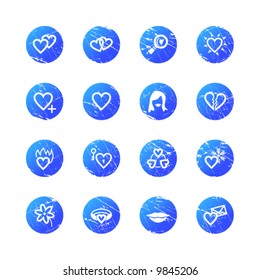 blue grunge love icons