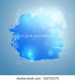 Blue  grunge pattern. stains, paint blots abstract background .Vector