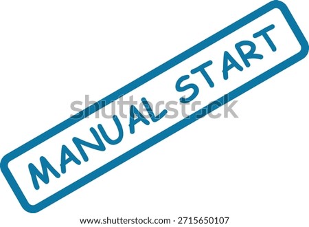 A blue grunge rectangular rubber stamp impression on white, diagonally showing the words 