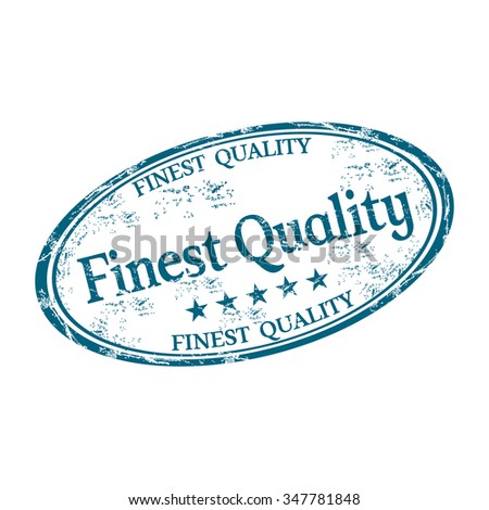 Blue grunge rubber stamp with the text finest quality isolated on a blue background