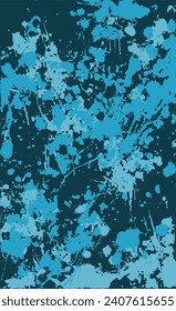 Blue grunge style background. Vector texture of paint, streaks, blotches