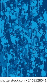 Fondo de estilo grunge azul. Vector textura de pintura, rayas, manchas