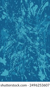 Hintergrund im blauen Grunge-Stil. Vektortextur von Farbe, Streifen, Flecken