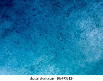 Blue grunge surface, concrete wall background. Grain texture Vector illustration. For retro poster design. Monochrome distressed effect