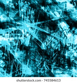 Blue grunge template with scratches. Seamless texture. Abstract vector background for web page, banners backdrop, fabric, home decor, wrapping