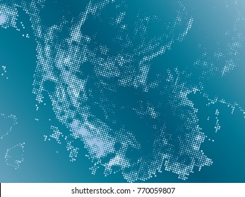 Blue grunge texture. Abstract halftone background. Vector pattern. Sea pattern.