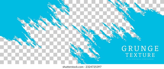 blue grunge texture crack template on transparent background vintage pattern