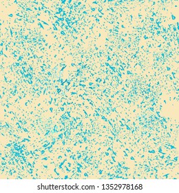 Blue grunge texture seamless pattern. Abstract background vector template. Shabby chic texture.