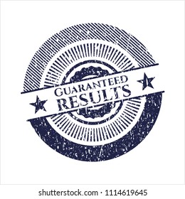 Blue Guaranteed results distressed rubber grunge texture seal