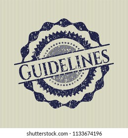 Blue Guidelines distressed rubber grunge texture seal
