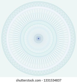 blue guilloche design