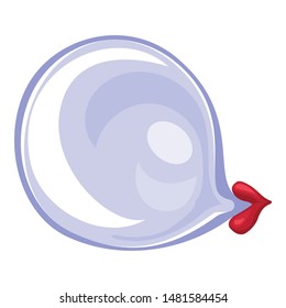 Blue gum ball icon. Cartoon of blue gum ball vector icon for web design isolated on white background