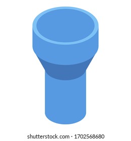 Blue gutter icon. Isometric of blue gutter vector icon for web design isolated on white background