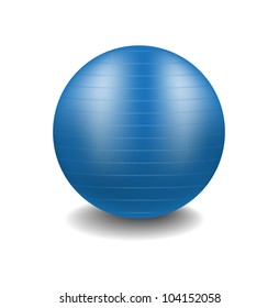 Blue gym ball