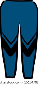 Blue gym cloth, illustration, vector on white background.