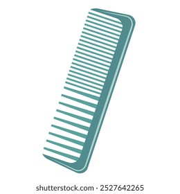 Blue hair comb. Vector illustration on a white background.