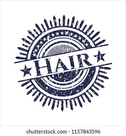 Blue Hair distress rubber stamp