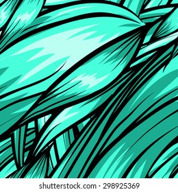 Blue hair seamless pattern.