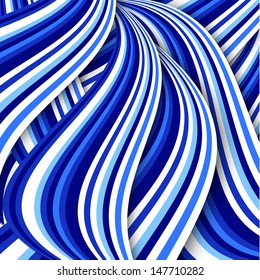 Blue hair waves abstract background 