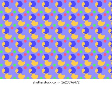 blue haired woman, seamless pattern background for children, textiles, fabric, etc.
