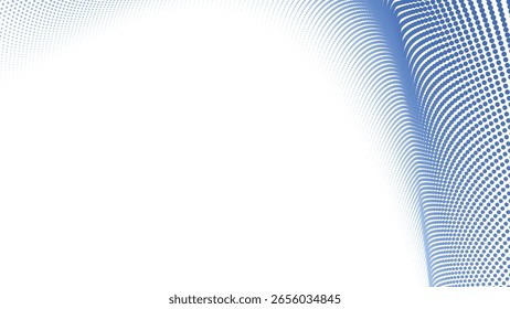 Blue Halftone Abstract Background with Polkadot Pattern for Modern Design and Digital Visuals