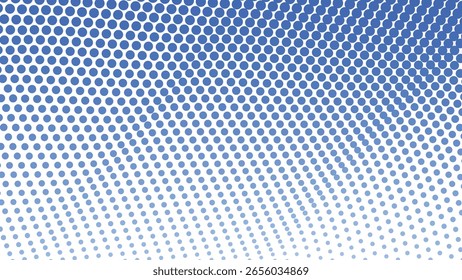 Fondo Abstractas de semitono azul con patrón Polkadot para diseño moderno y visuales digitales