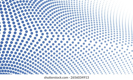 Blue Halftone Abstract Background with Polkadot Pattern for Modern Design and Digital Visuals