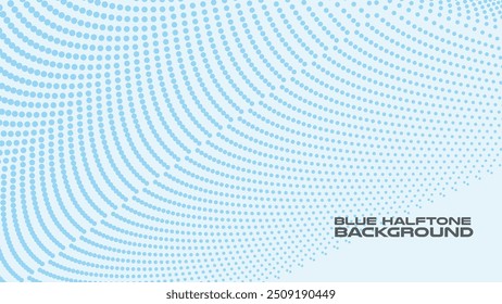 Blue halftone abstract background vector image for backdrop or presentation