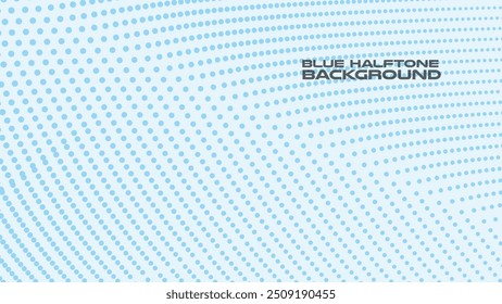 Blue halftone abstract background vector image for backdrop or presentation