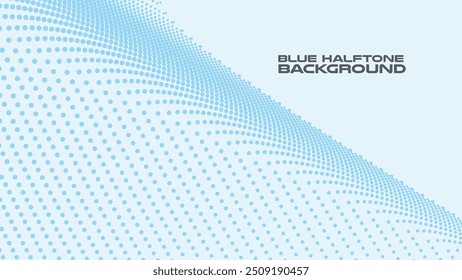 Imagen de Vector de fondo abstracto de semitono azul para fondo o presentación