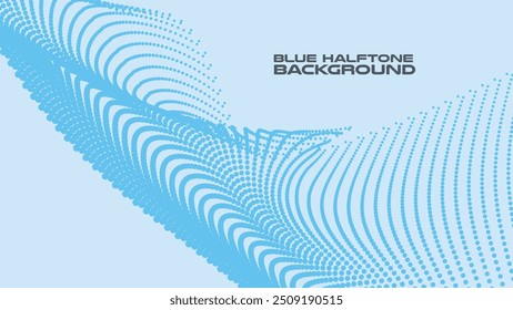 Imagen de Vector de fondo abstracto de semitono azul para fondo o presentación