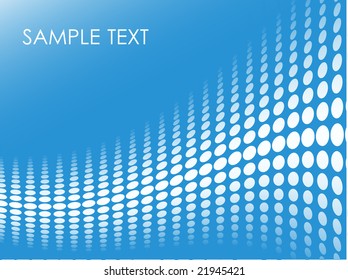 Blue halftone background.
