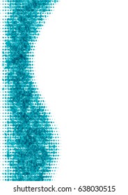 Blue halftone background.