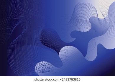 Fondo de semitonos azul con efecto de onda Abstractas
