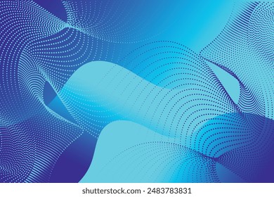 Fondo de semitonos azul con efecto de onda Abstractas