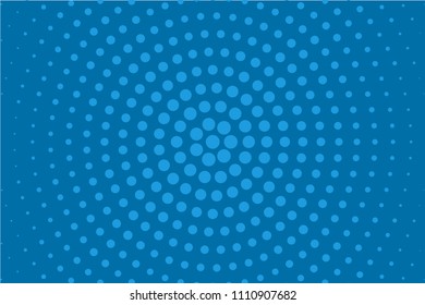 Blue halftone background. Digital gradient. Abstract backdrop with circles, point, dots. Dotted pattern. Vector illustration