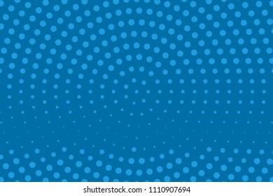 Blue halftone background. Digital gradient. Abstract backdrop with circles, point, dots. Dotted pattern. Vector illustration