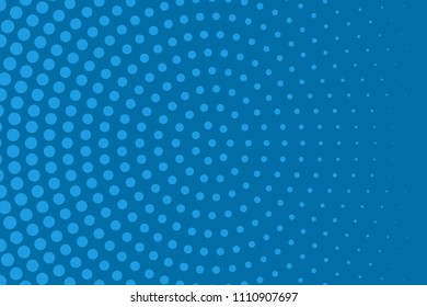 Blue halftone background. Digital gradient. Abstract backdrop with circles, point, dots. Dotted pattern. Vector illustration