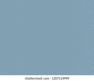 Blue halftone background. Digital gradient. Abstract backdrop with circles, point, dots. Dotted pattern. Futuristic panel Vector illustration